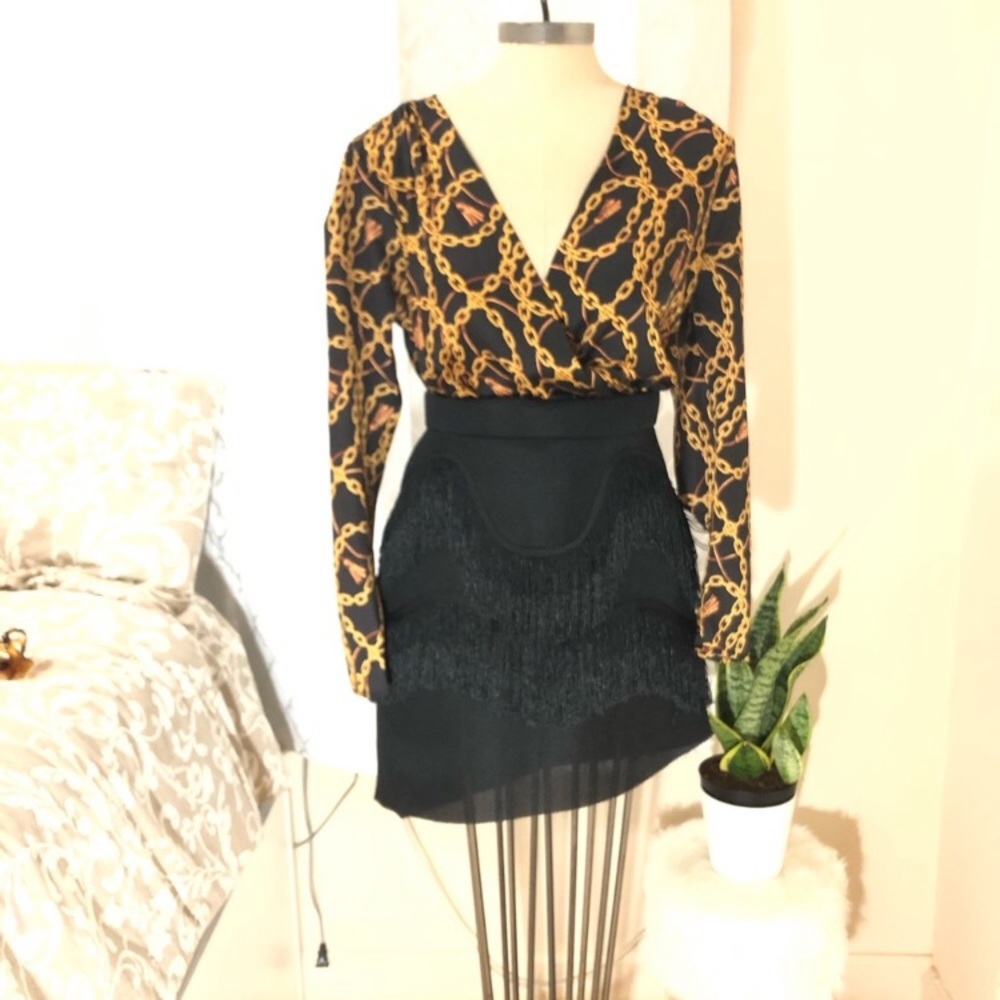 Zara fringe scuba skirt - Picture 2 of 8